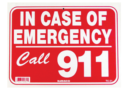 Emergency Call 911 Sign Image