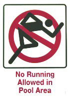 No Running Allowed in Pool Area Image