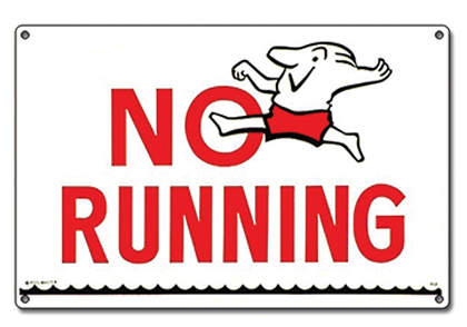 No Running Sign Image