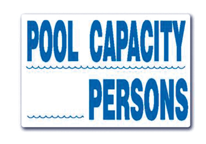 Pool Capacity Sign Image