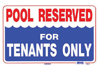Pool Reserved for Tenants Only Sign Thumb Image