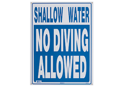 Shallow Water No Diving Allowed Image