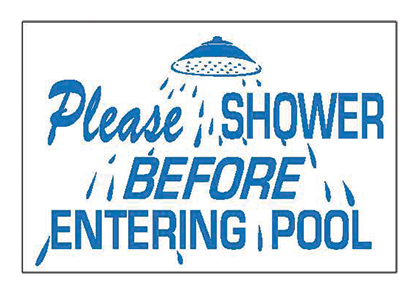 Please Shower Sign Image