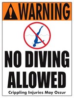 Warning No Diving Sign Thumb Image