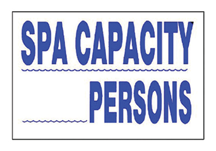 Spa Capacity Sign Image