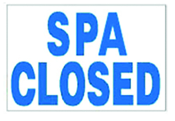 Spa Closed Sign Image
