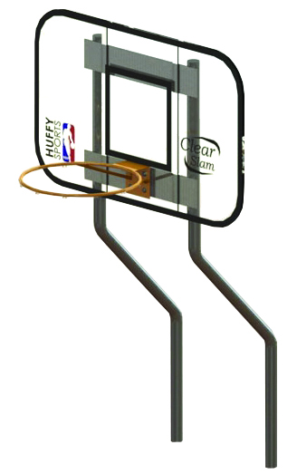 Spectrum Aquatics Dual Post Basketball Hoop Image