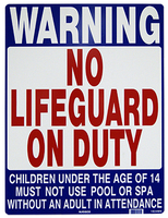 No Lifeguard on Duty Sign Thumb Image